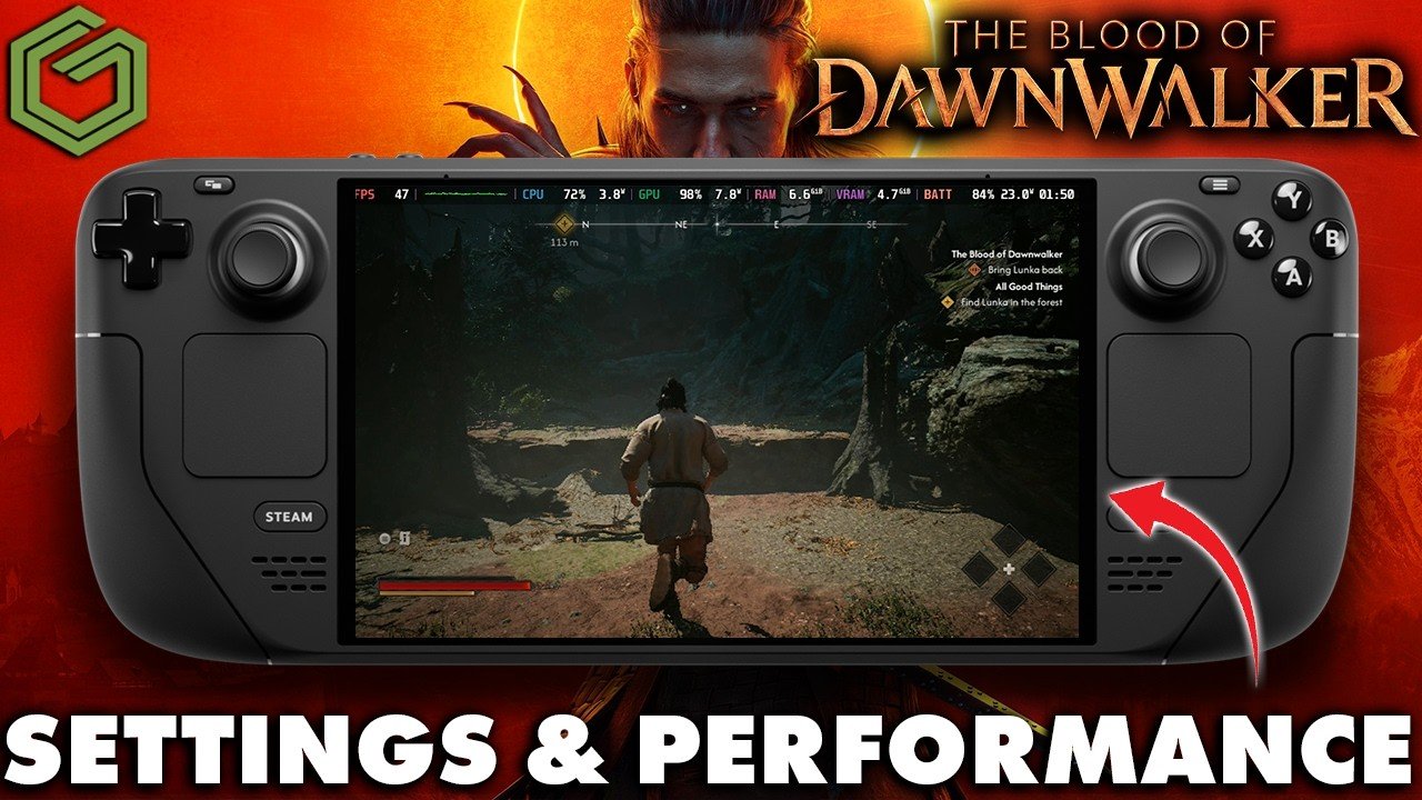 The Blood of Dawnwalker on Steam Deck OLED