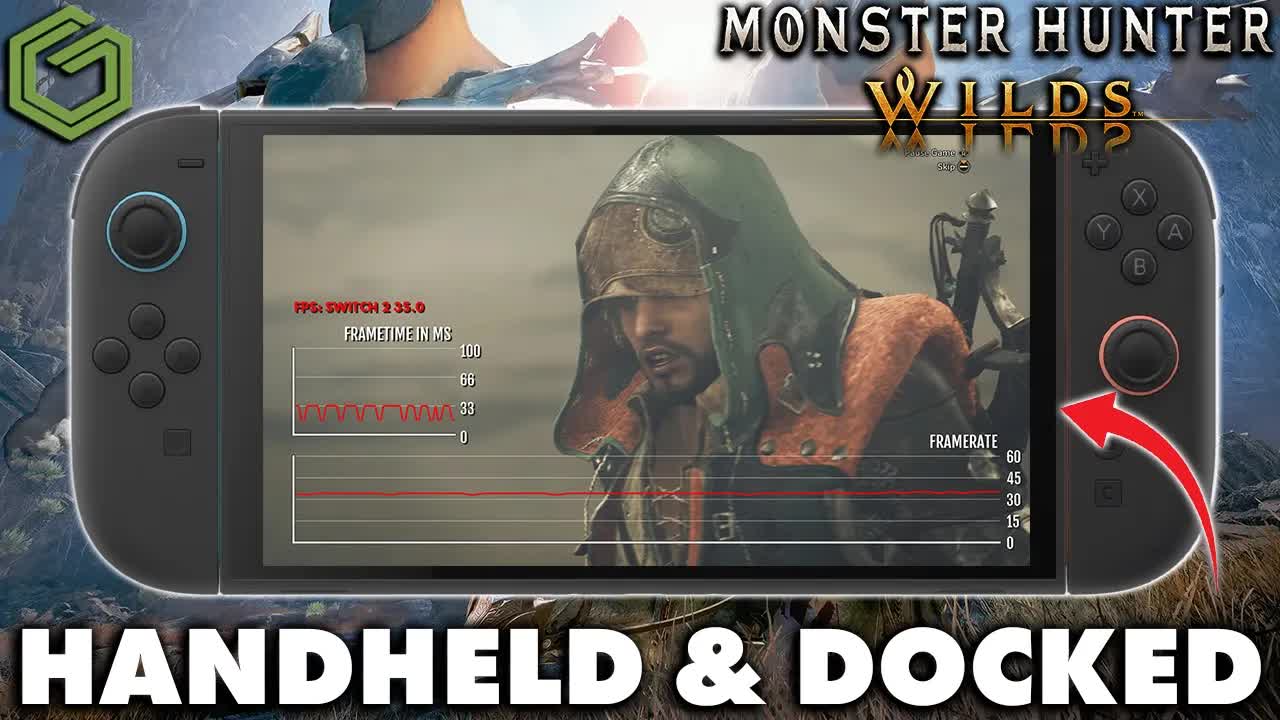 Monster Hunter Wilds on Nintendo Switch 2, handheld and docked gameplay