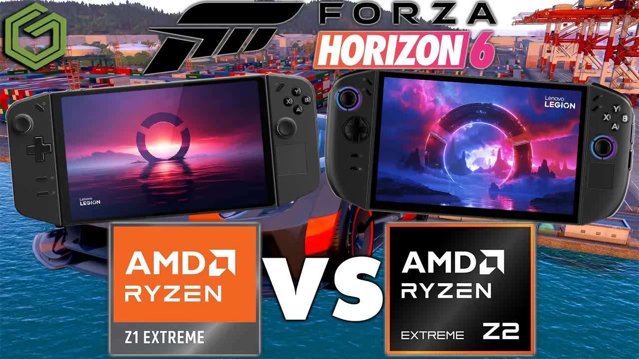 Forza Horizon 6 on Legion Go Z1 Extreme vs Legion Go 2 Z2 Extreme