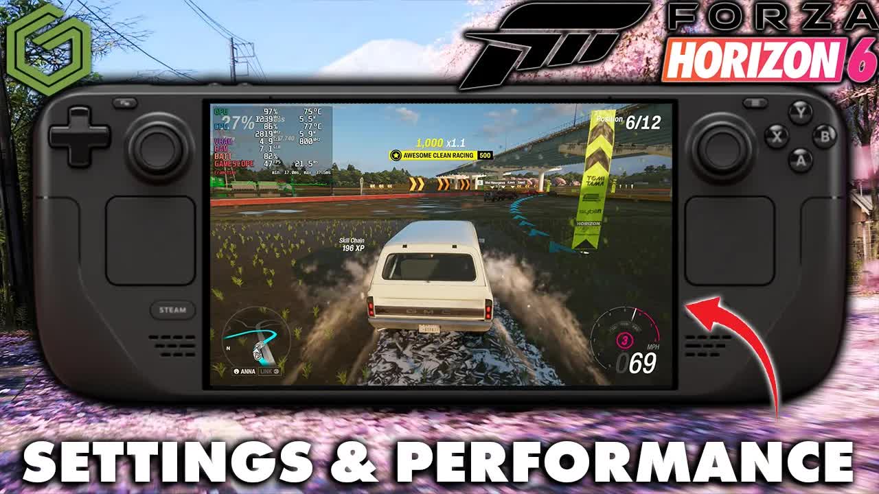 Forza Horizon 6 on the Steam Deck OLED