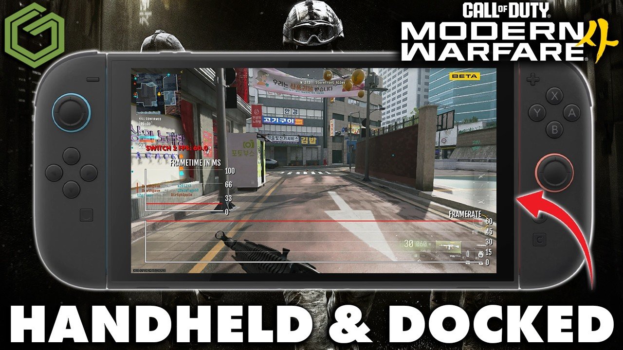 Call of Duty: Modern Warfare 4 beta on Nintendo Switch 2, handheld and docked