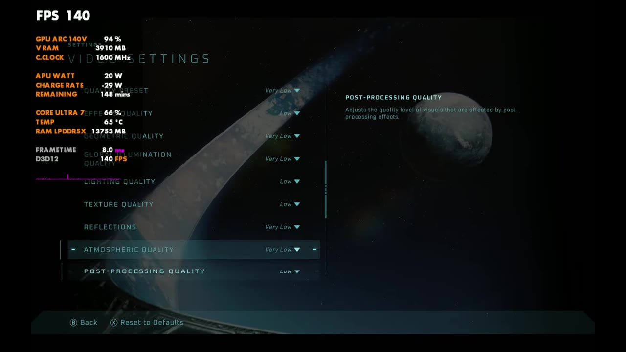 Halo: Campaign Evolved video settings further down: Global Illumination Very Low, Lighting Low, Texture Low, Atmospheric Very Low