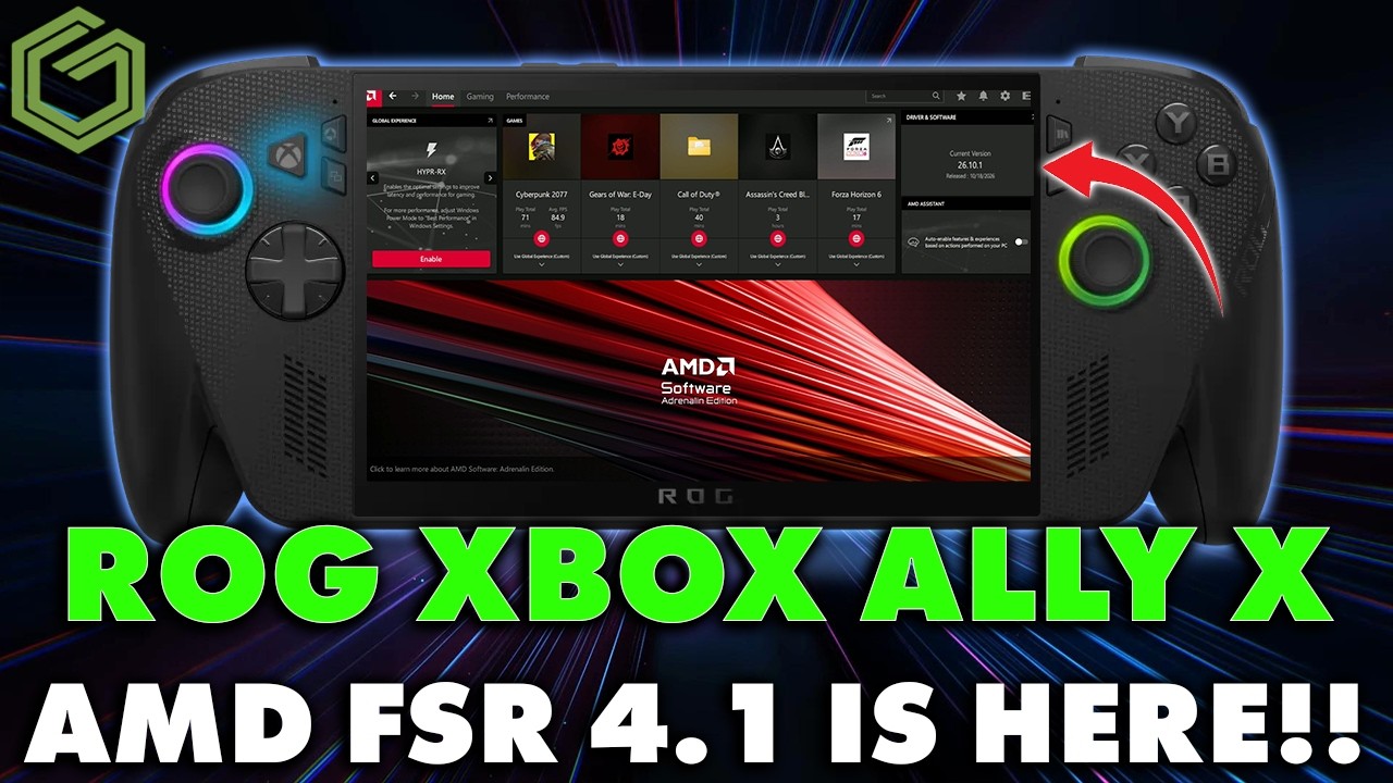 FSR 4.1 preview driver on the ROG Xbox Ally X