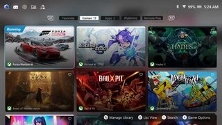 Armoury Crate SE game library