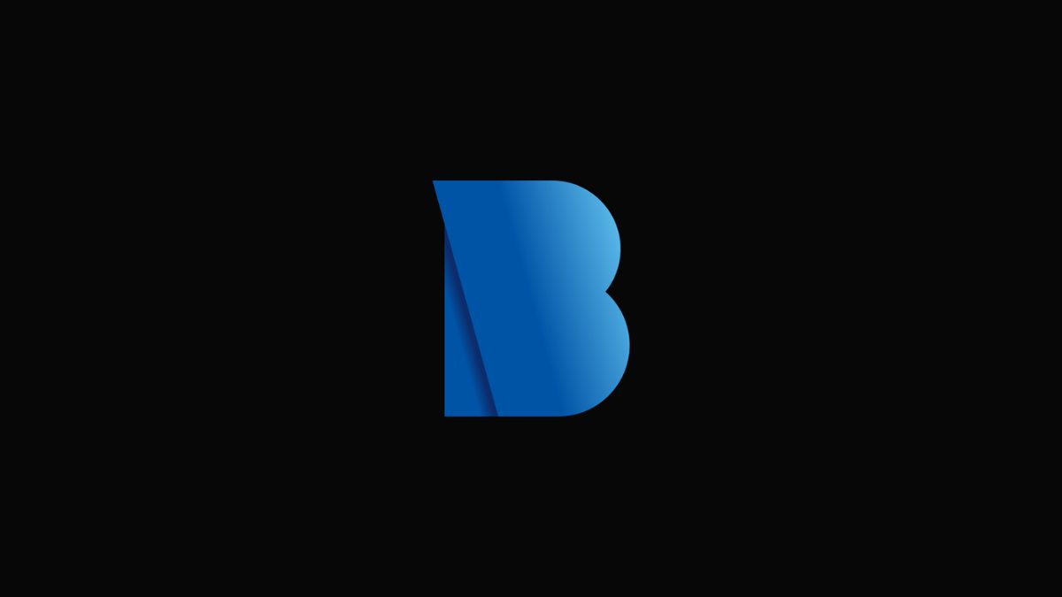 BioWare's blue B logo on a black background