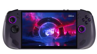 Lenovo Legion Go S in its dark purple finish, front view