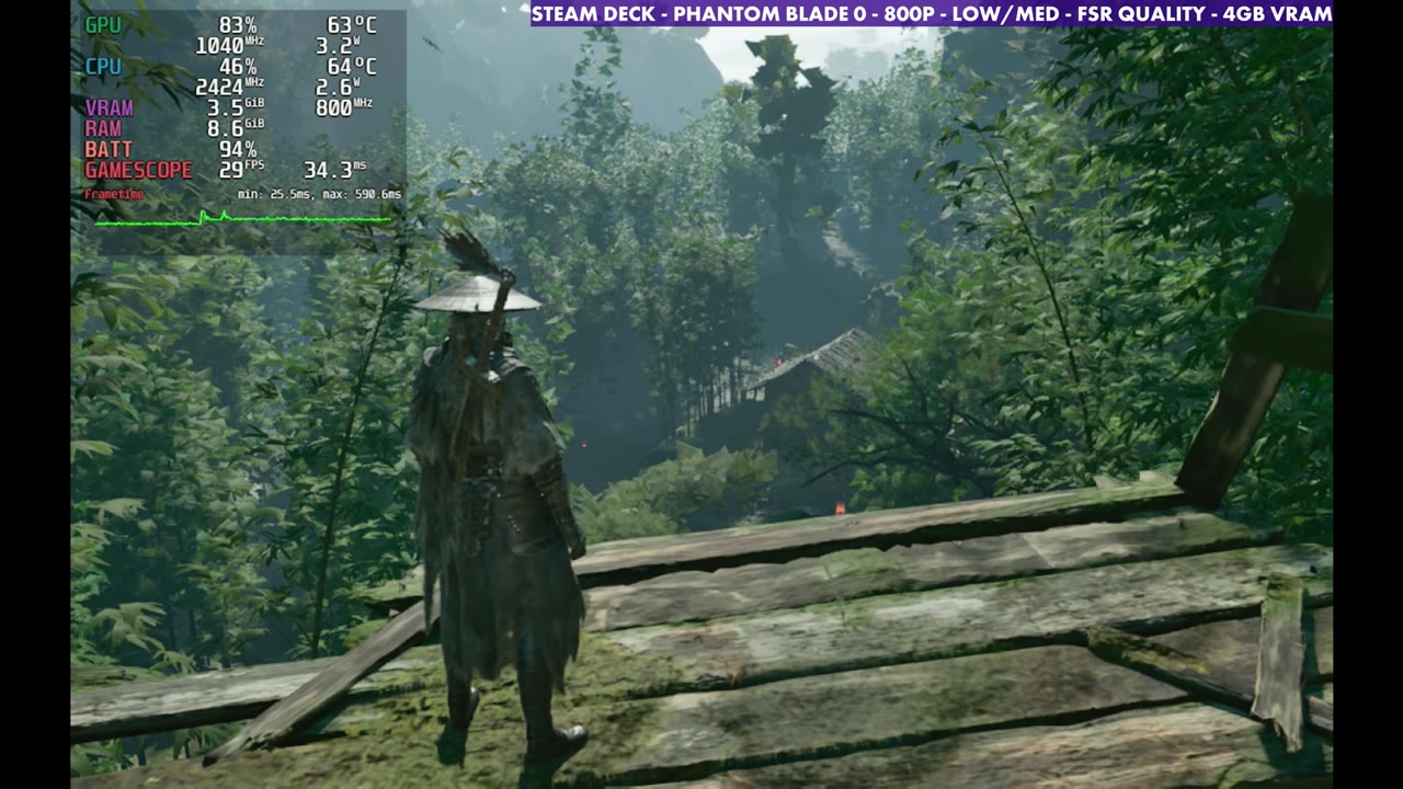 Phantom Blade Zero with FSR Quality, overlay at 29 FPS