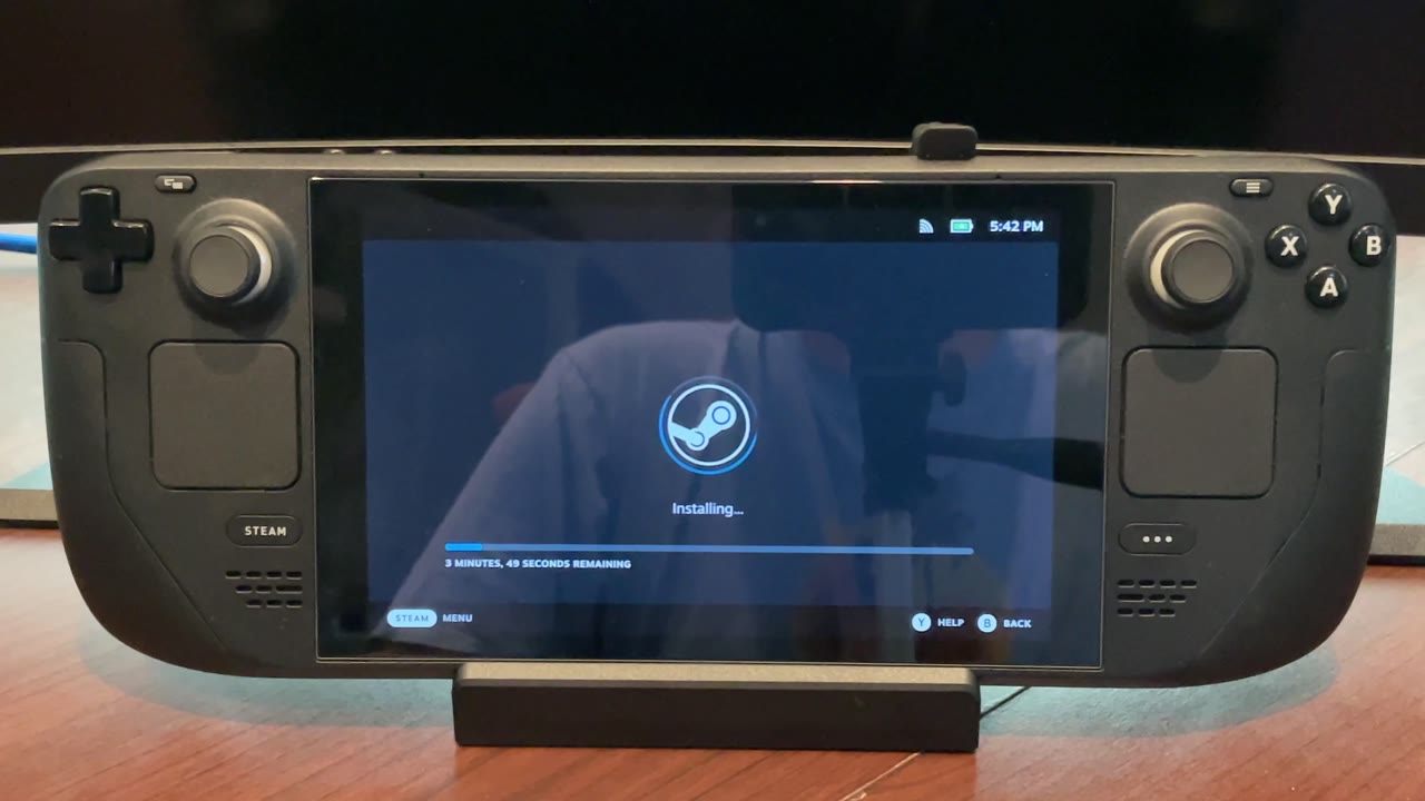 Steam Deck installing during first-time setup after a re-image