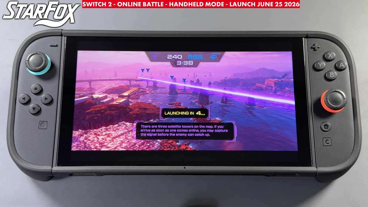 Star Fox online battle in handheld mode on Nintendo Switch 2