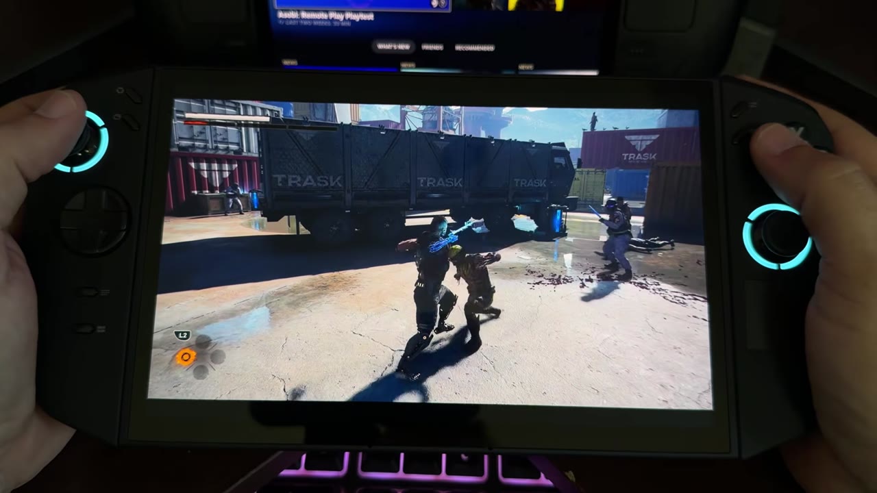 Marvel's Wolverine streaming through Pylux on the Legion Go 2